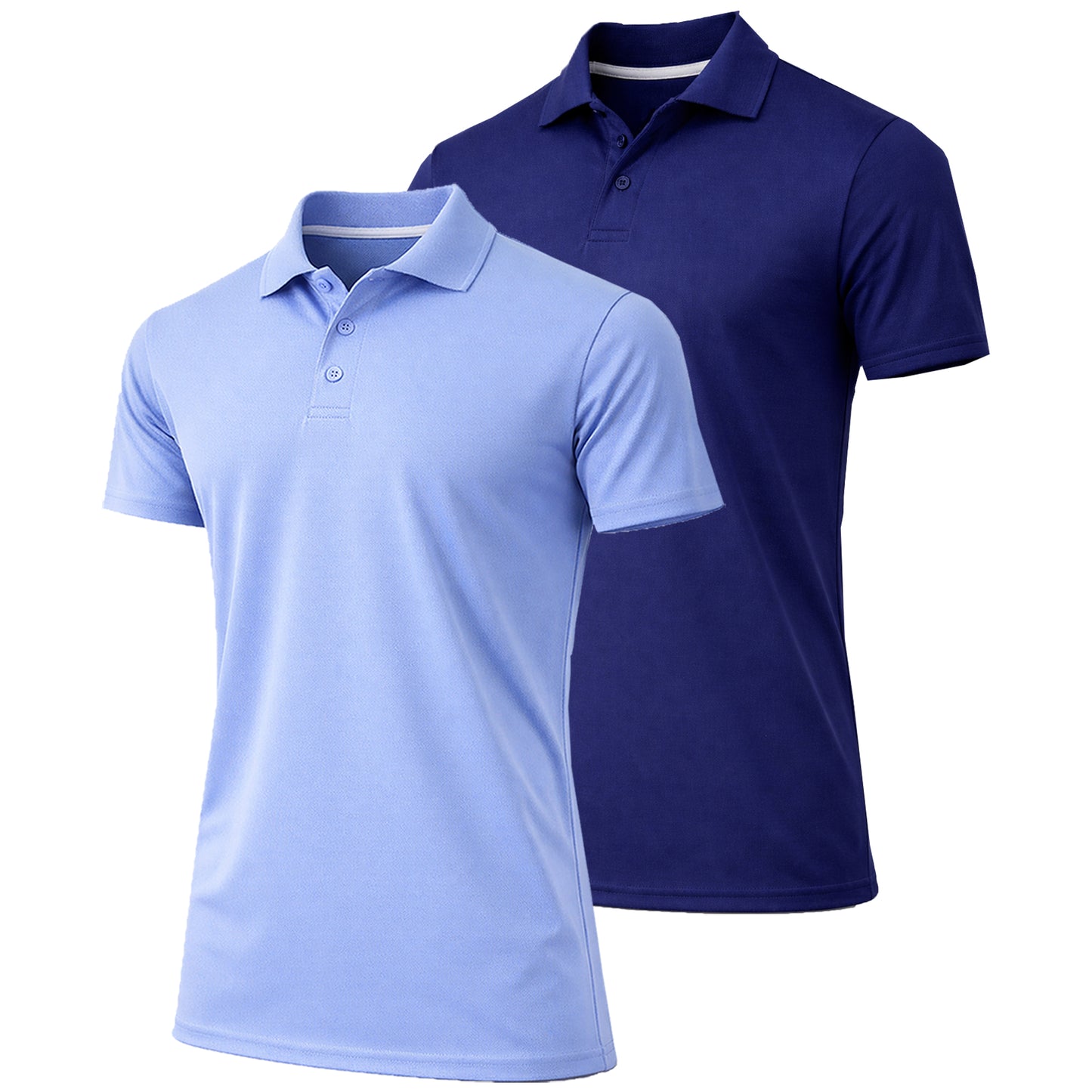 Men's Dry Fit Moisture-Wicking Polo Shirt (2-Pack) - GalaxybyHarvic