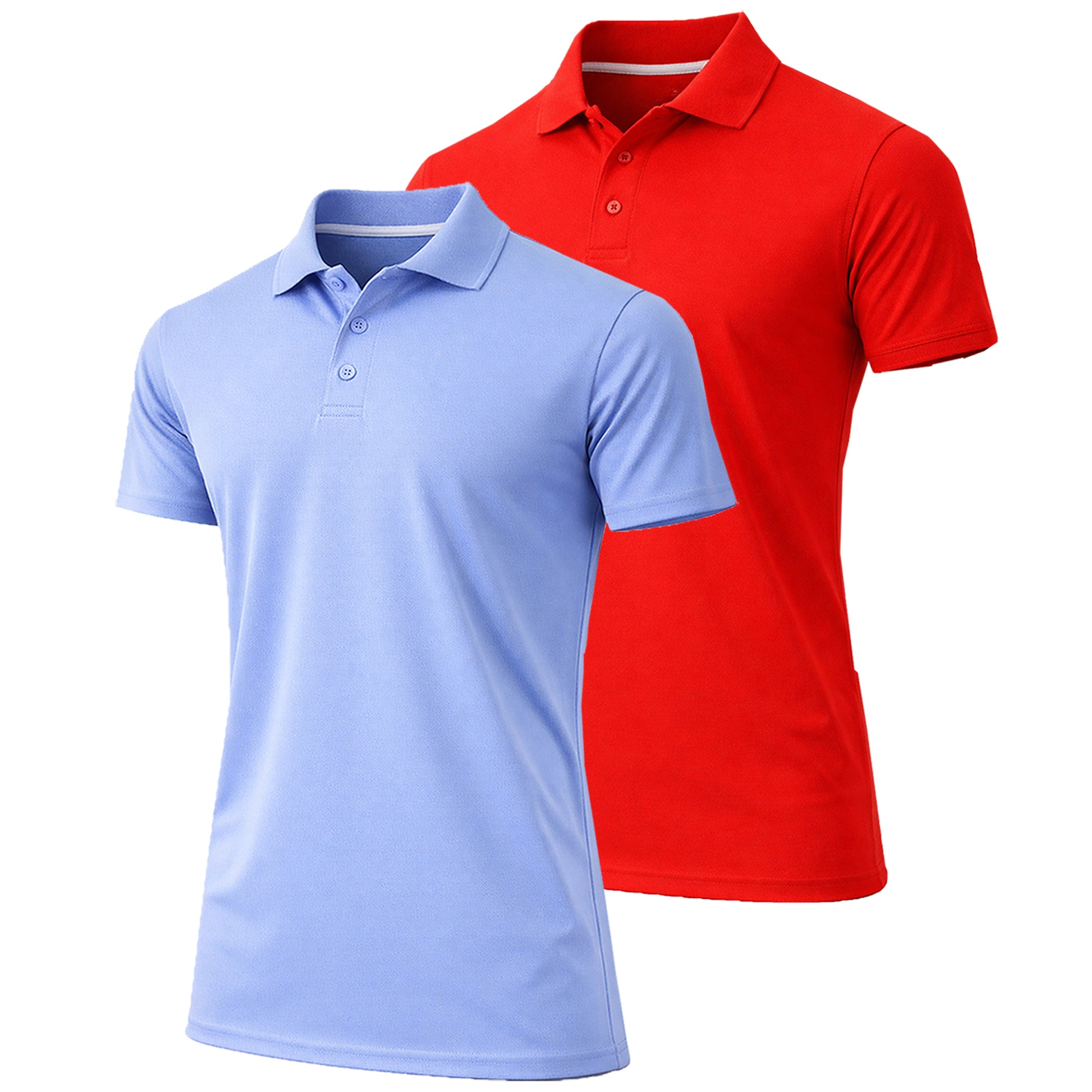 Men's Dry Fit Moisture-Wicking Polo Shirt (2-Pack) - GalaxybyHarvic