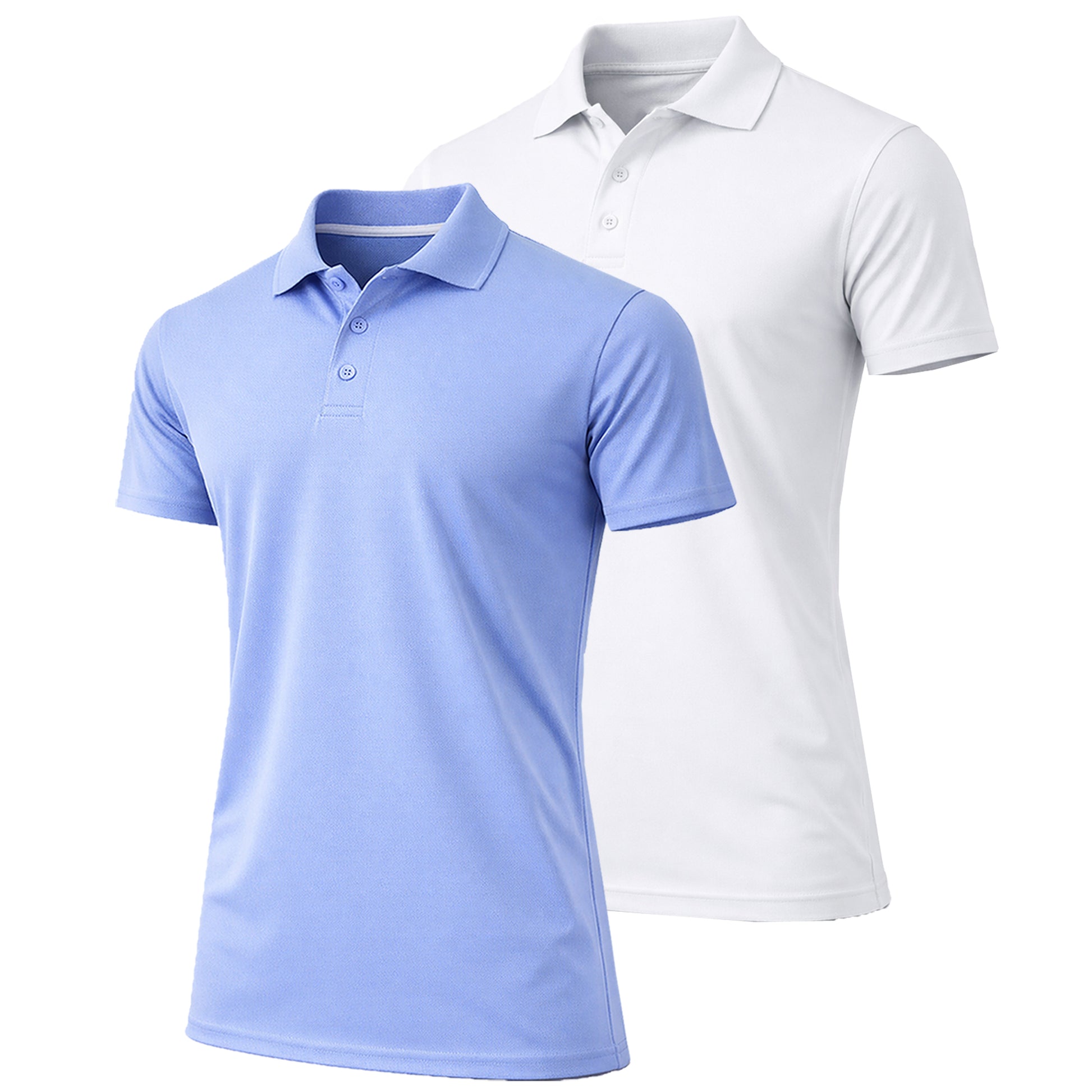 Men's Dry Fit Moisture-Wicking Polo Shirt (2-Pack) - GalaxybyHarvic