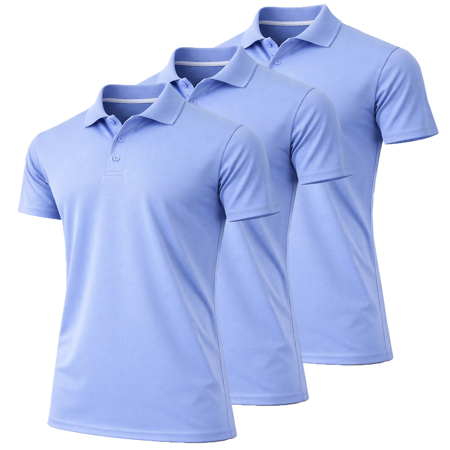 Men's Dry Fit Moisture-Wicking Polo Shirt (3-Pack) - GalaxybyHarvic