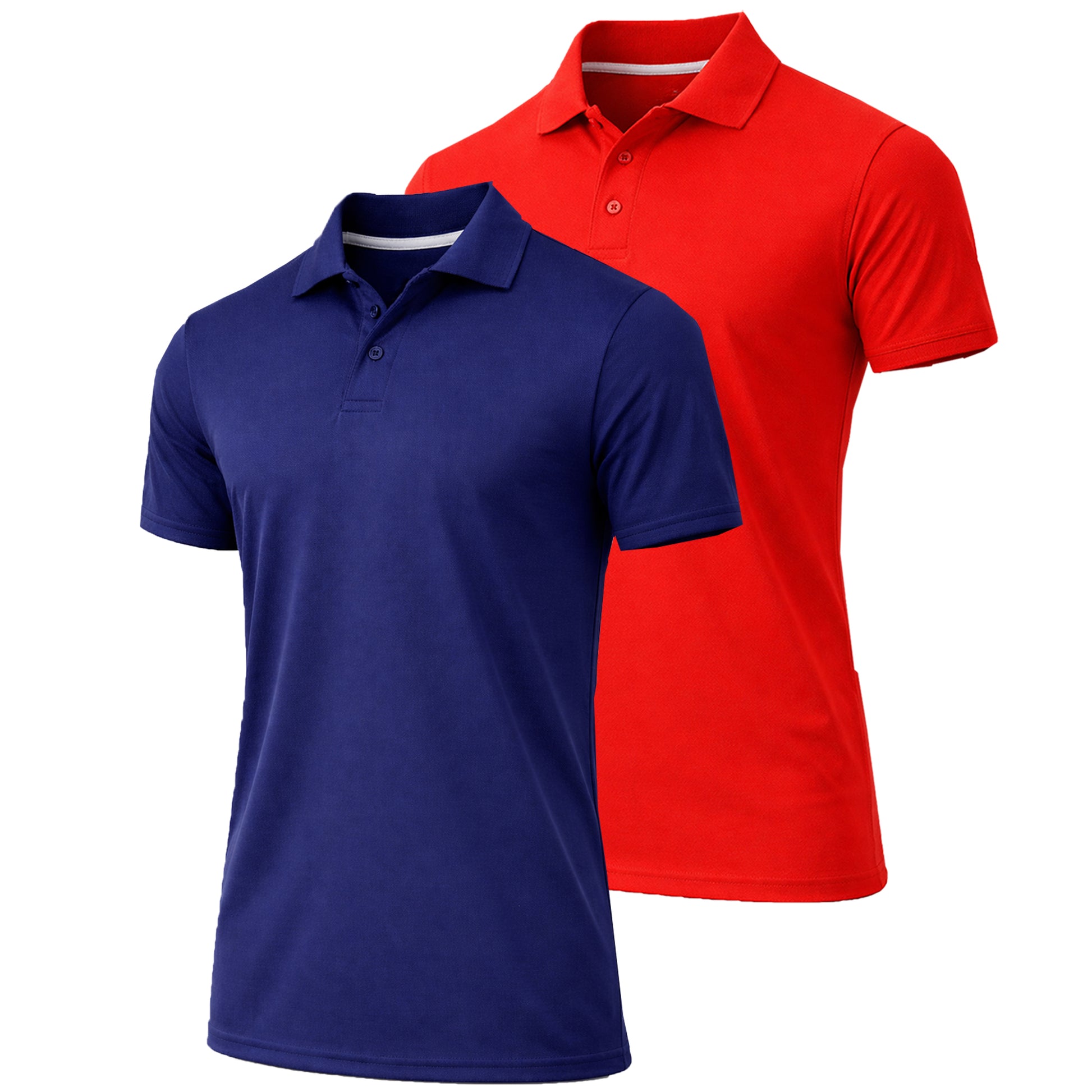 Men's Dry Fit Moisture-Wicking Polo Shirt (2-Pack) - GalaxybyHarvic