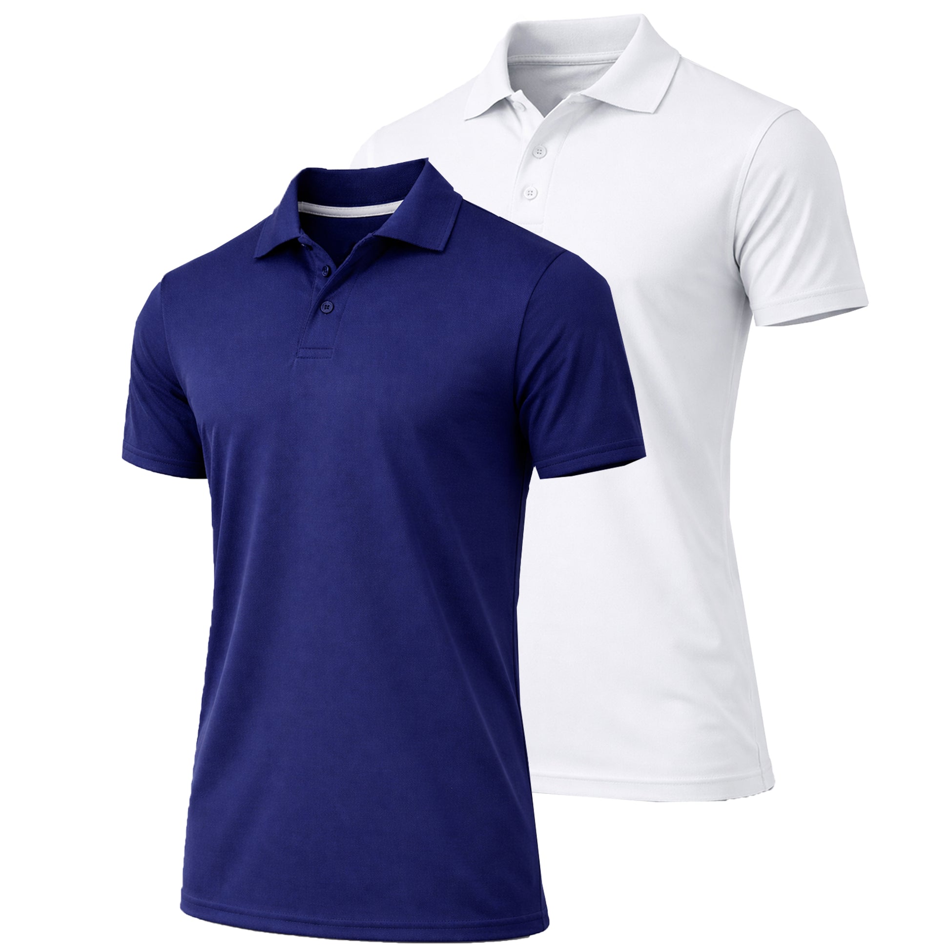 Men's Dry Fit Moisture-Wicking Polo Shirt (2-Pack) - GalaxybyHarvic