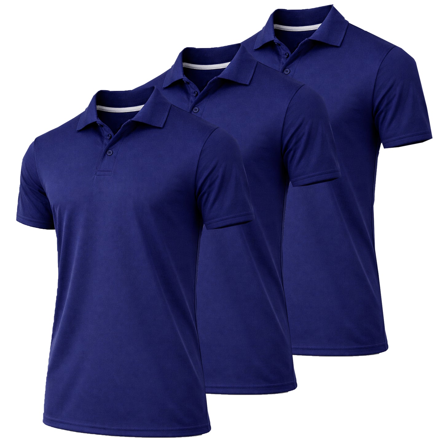 Men's Dry Fit Moisture-Wicking Polo Shirt (3-Pack) - GalaxybyHarvic