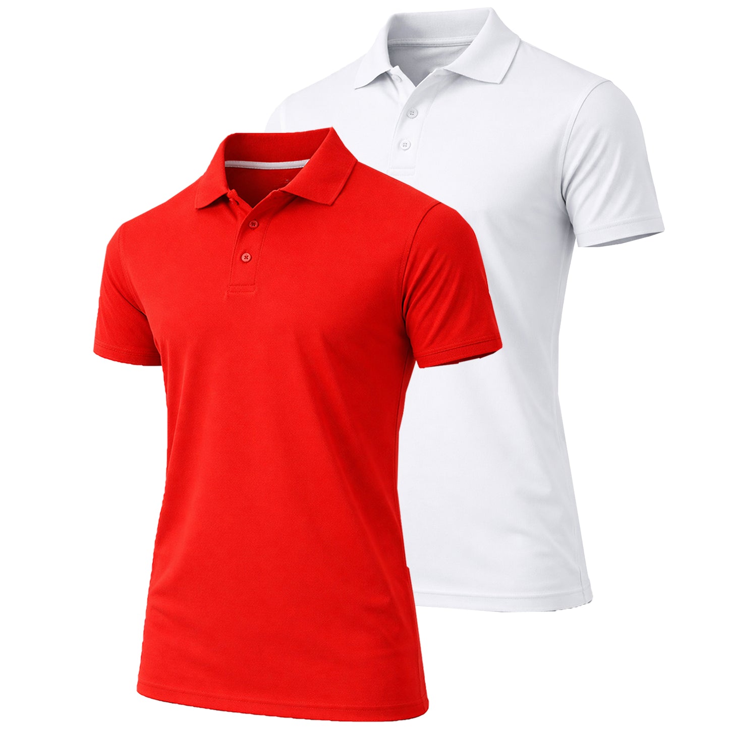 Men's Dry Fit Moisture-Wicking Polo Shirt (2-Pack) - GalaxybyHarvic