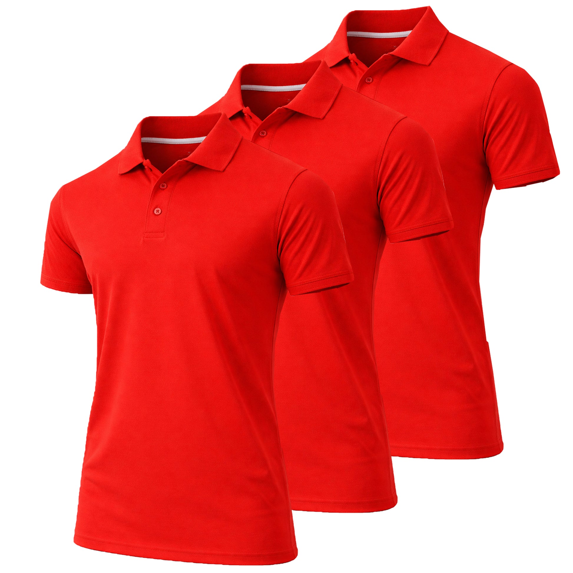 Men's Dry Fit Moisture-Wicking Polo Shirt (3-Pack) - GalaxybyHarvic