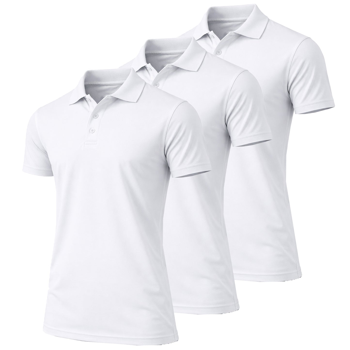Men's Dry Fit Moisture-Wicking Polo Shirt (3-Pack) - GalaxybyHarvic