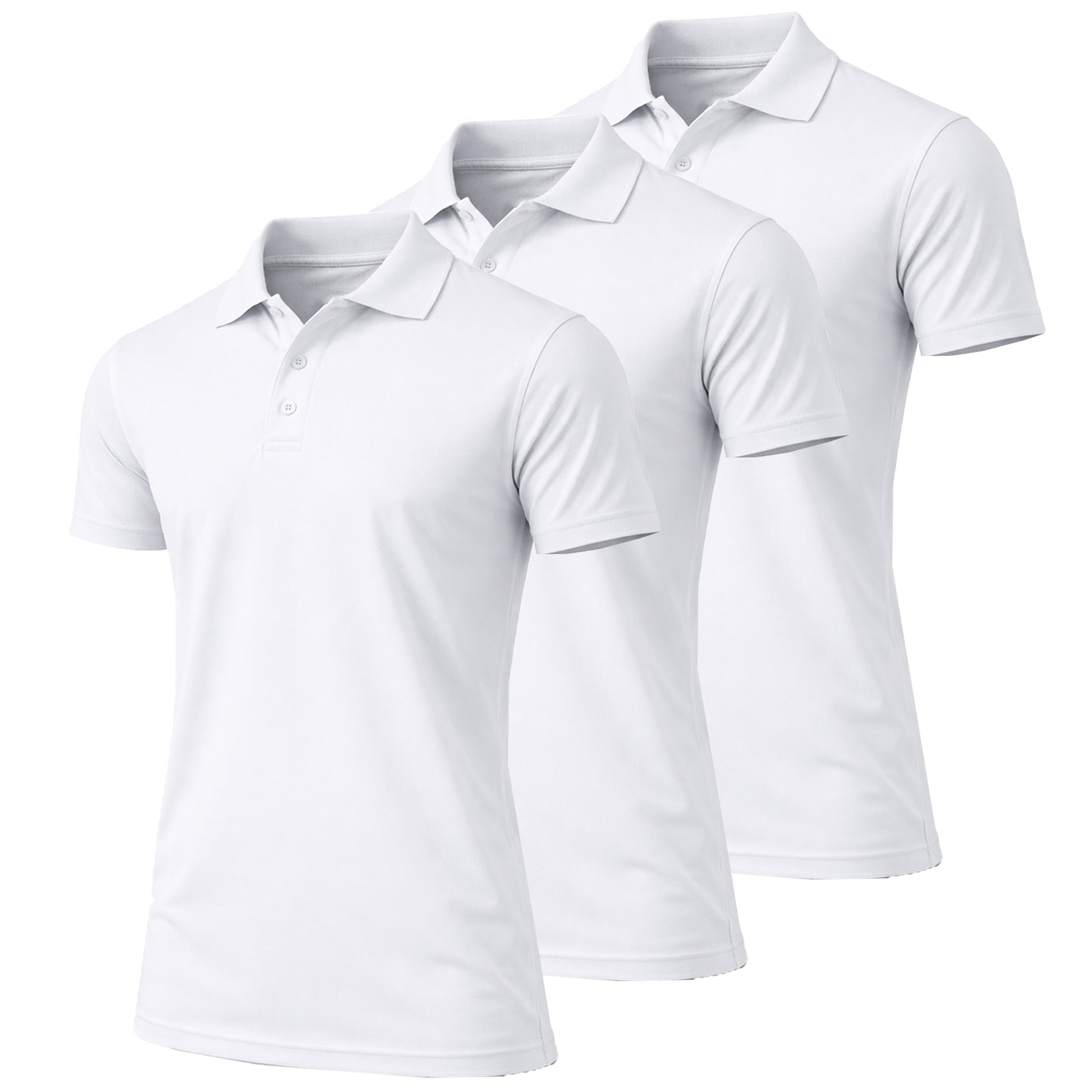 Men's Dry Fit Moisture-Wicking Polo Shirt (3-Pack) - GalaxybyHarvic