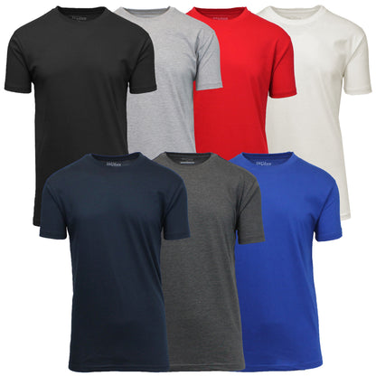 8-Pack Men's Short Sleeve Crew Neck  Cotton Blend Classic Tee (S-3XL)