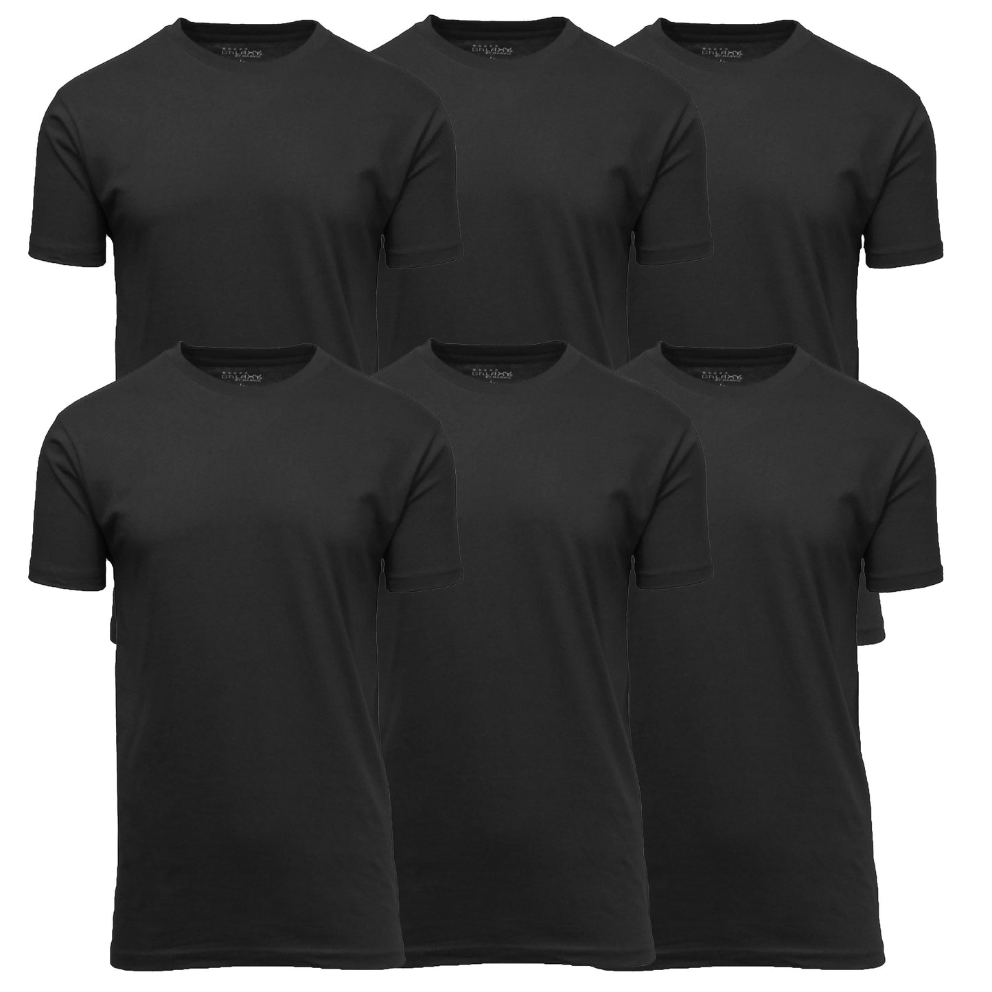 (6-Pack) Short Sleeve Crew-Neck Modern Fit Classic Tees (S-3XL) - GalaxybyHarvic