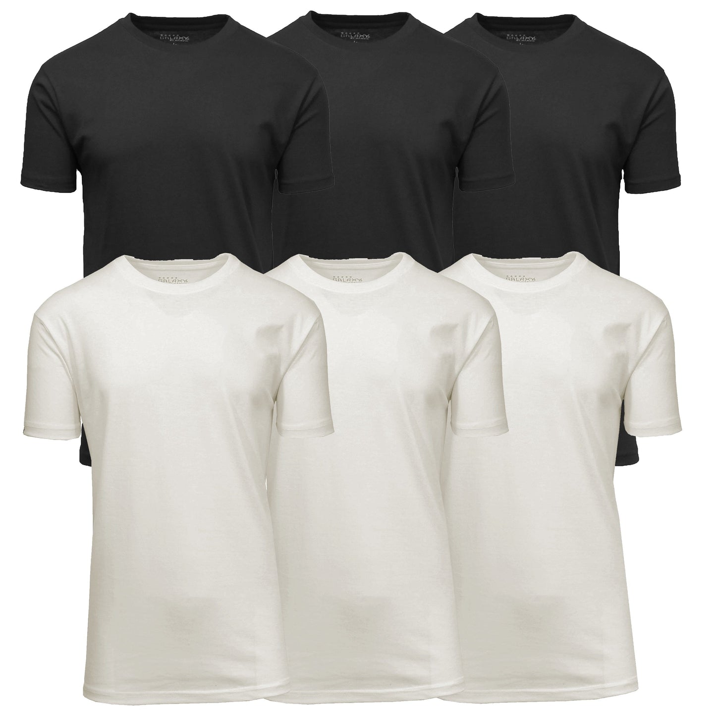 (6-Pack) Short Sleeve Crew-Neck Modern Fit Classic Tees (S-3XL) - GalaxybyHarvic