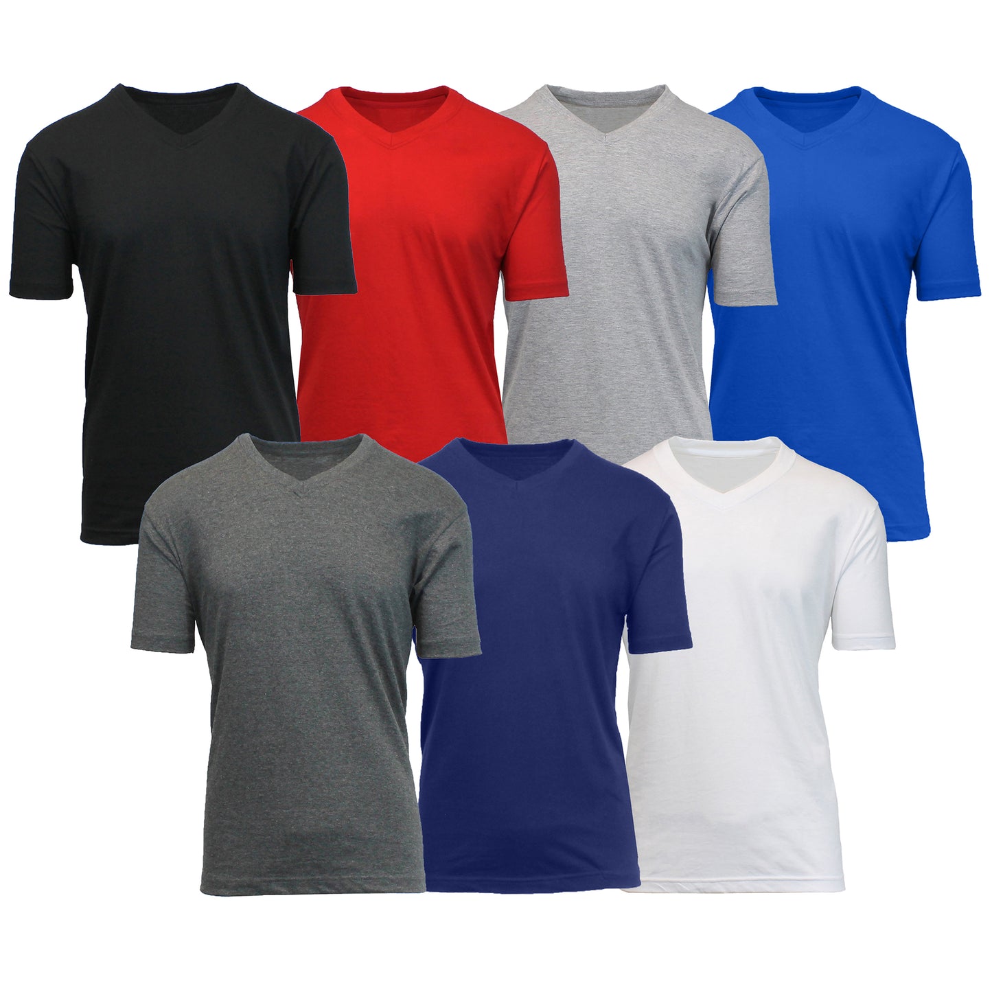 Mens Short Sleeve V-Neck Fitted T-Shirt Tees - GalaxybyHarvic