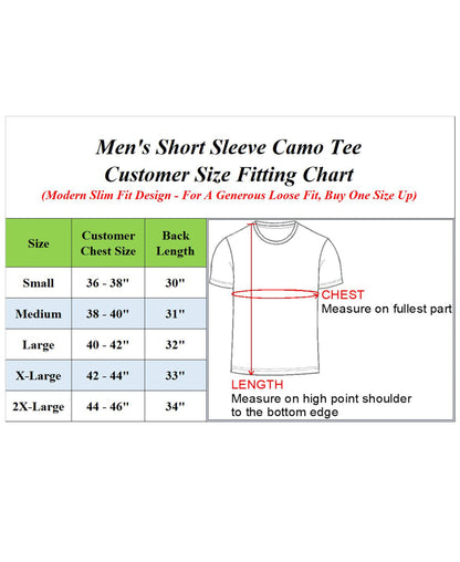 Men's Short Sleeve Hi-Low Crew Neck Camo Tee - GalaxybyHarvic