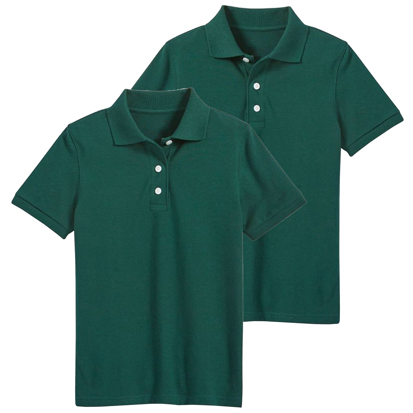 2-Pack School Uniform Tagless Polo Tshirt for Little Boys & Big Boys