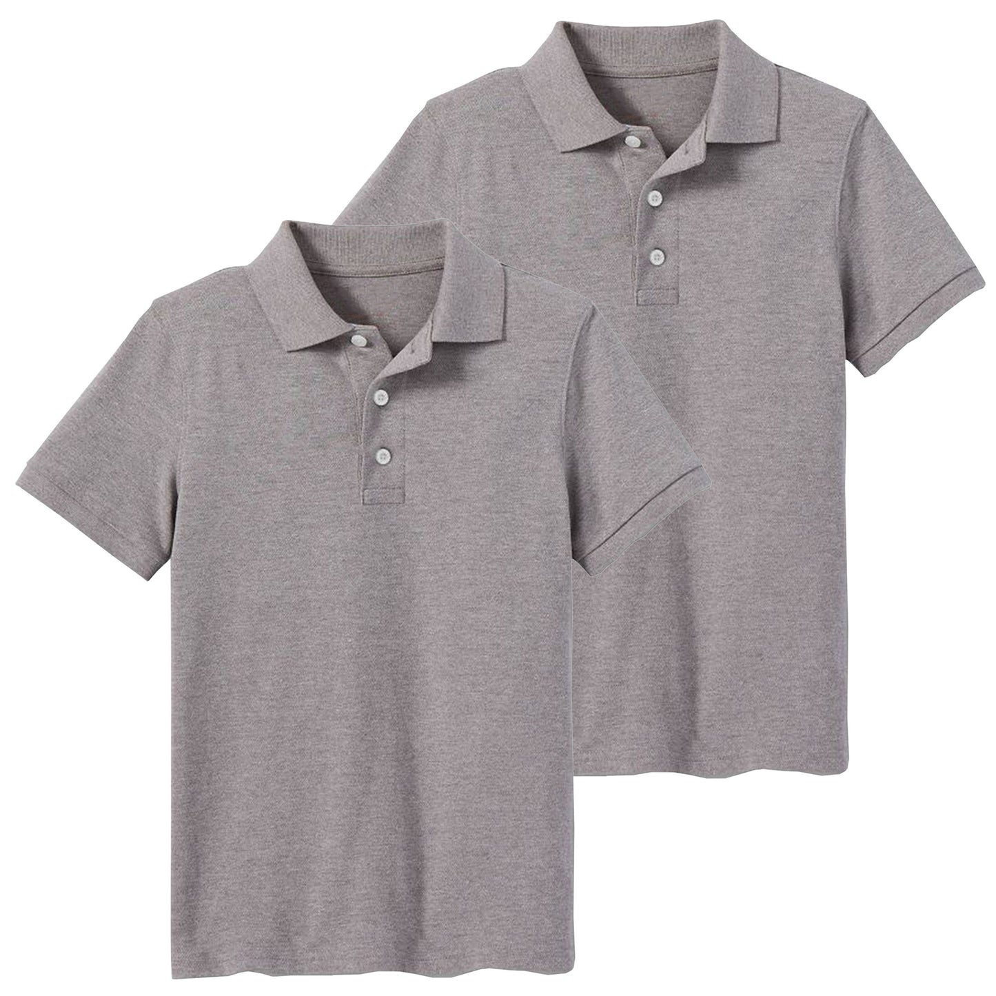 2-Pack School Uniform Tagless Polo Tshirt for Little Boys & Big Boys