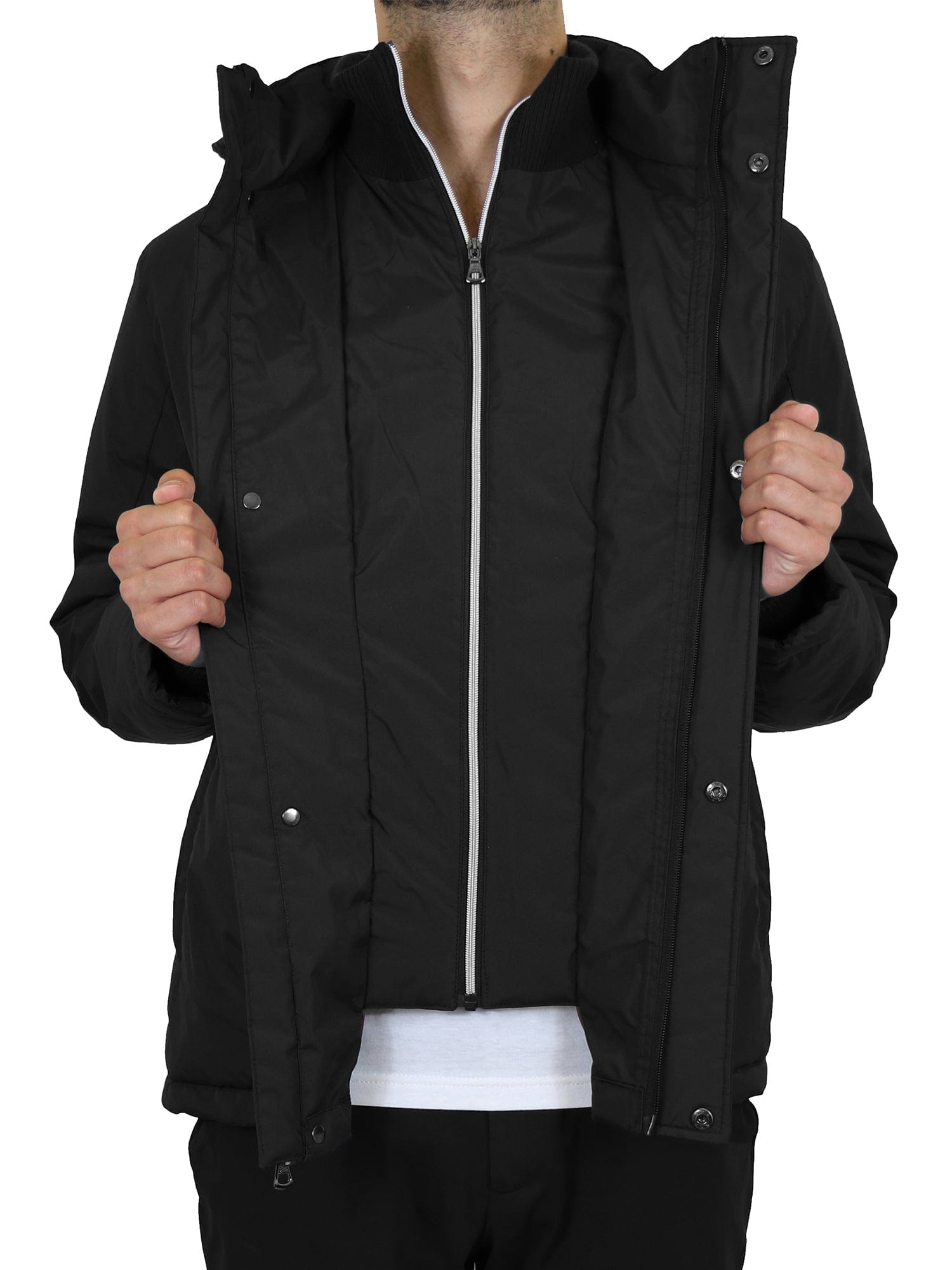 Men's Heavyweight Presidential Jacket With Detachable Hood - GalaxybyHarvic