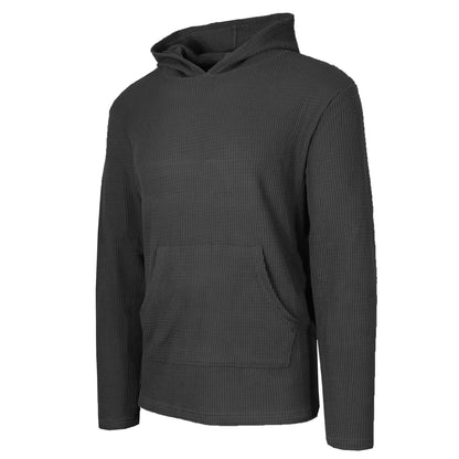 Men's Waffle Knit Thermal Pullover Hoodie (S-3XL)