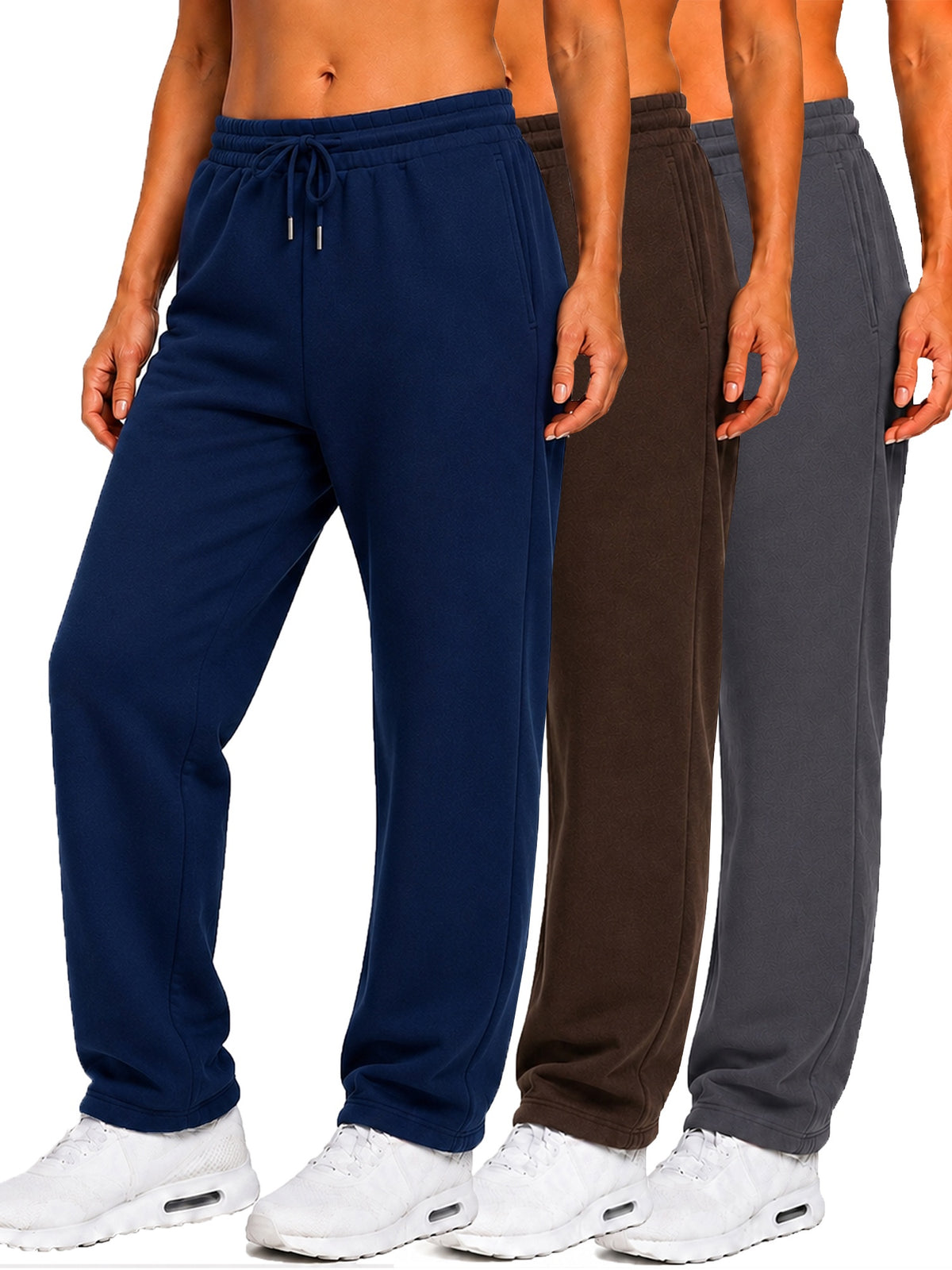 3-Pack Women's Loose Fit Fleece Jogger Sweatpants (S-3XL) - GalaxybyHarvic
