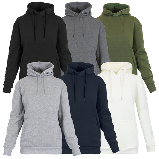 3-Pack Women’s Heavyweight Fleece Lined Pullover Hoodie Sweatshirt (M-2XL) - GalaxybyHarvic