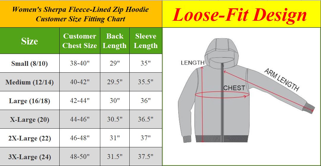 Women's Loose Fit Tech Sherpa Fleece-Lined Zip Hoodie - GalaxybyHarvic