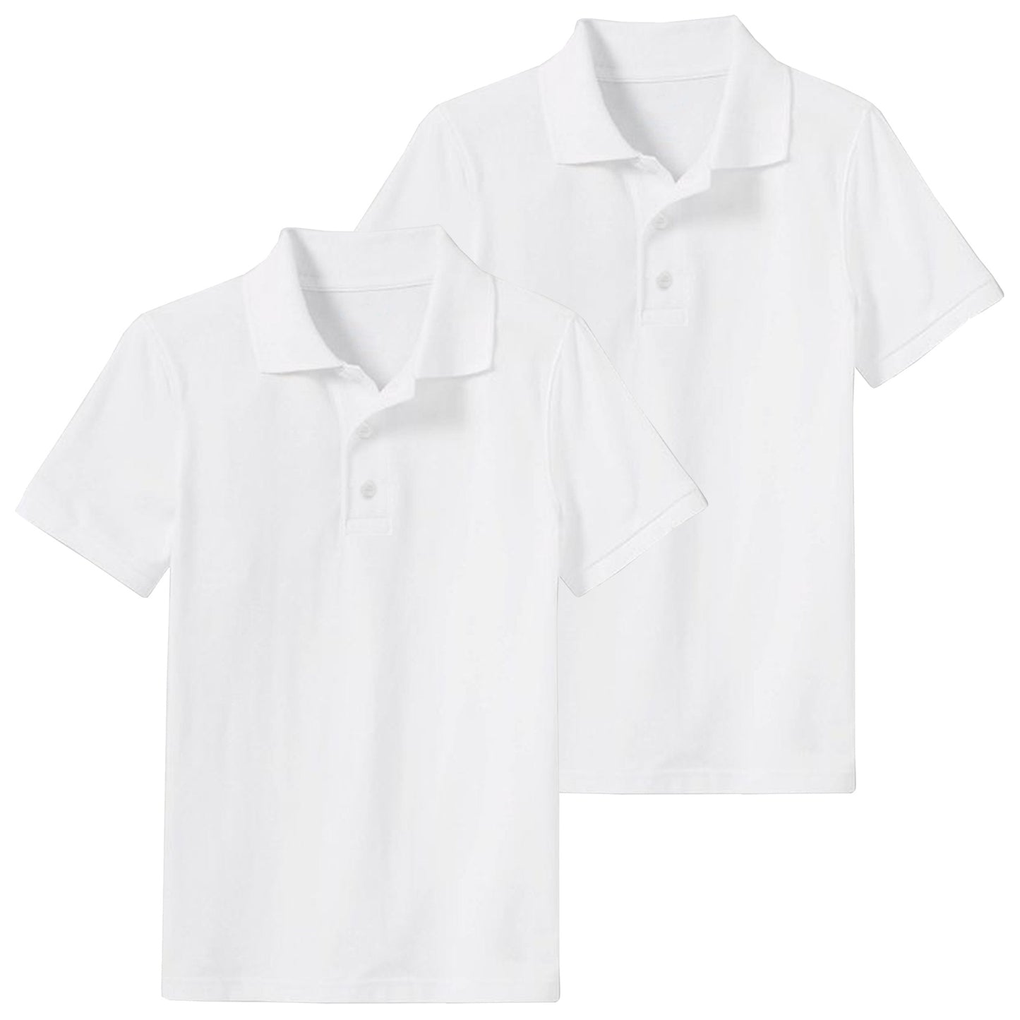 2-Pack School Uniform Tagless Polo Tshirt for Little Boys & Big Boys