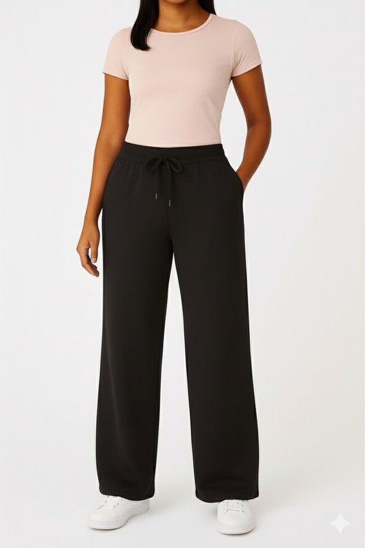 Women's Heavyweight Wide Leg Loose-Fit Fleece Sweatpants (S-2XL)