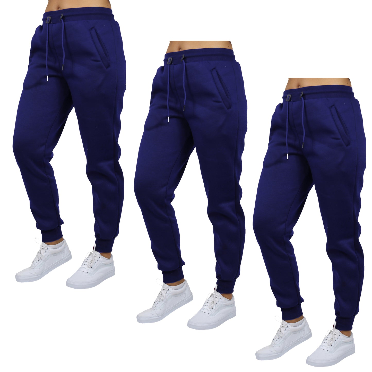 [Paquete de 3] Pantalones deportivos tipo jogging de forro polar holgados para mujer