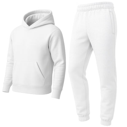 Men’s Heavyweight Soft Fleece Cotton Blend Pullover Hoodie & Sweatpants Jogging Set (S-2XL)