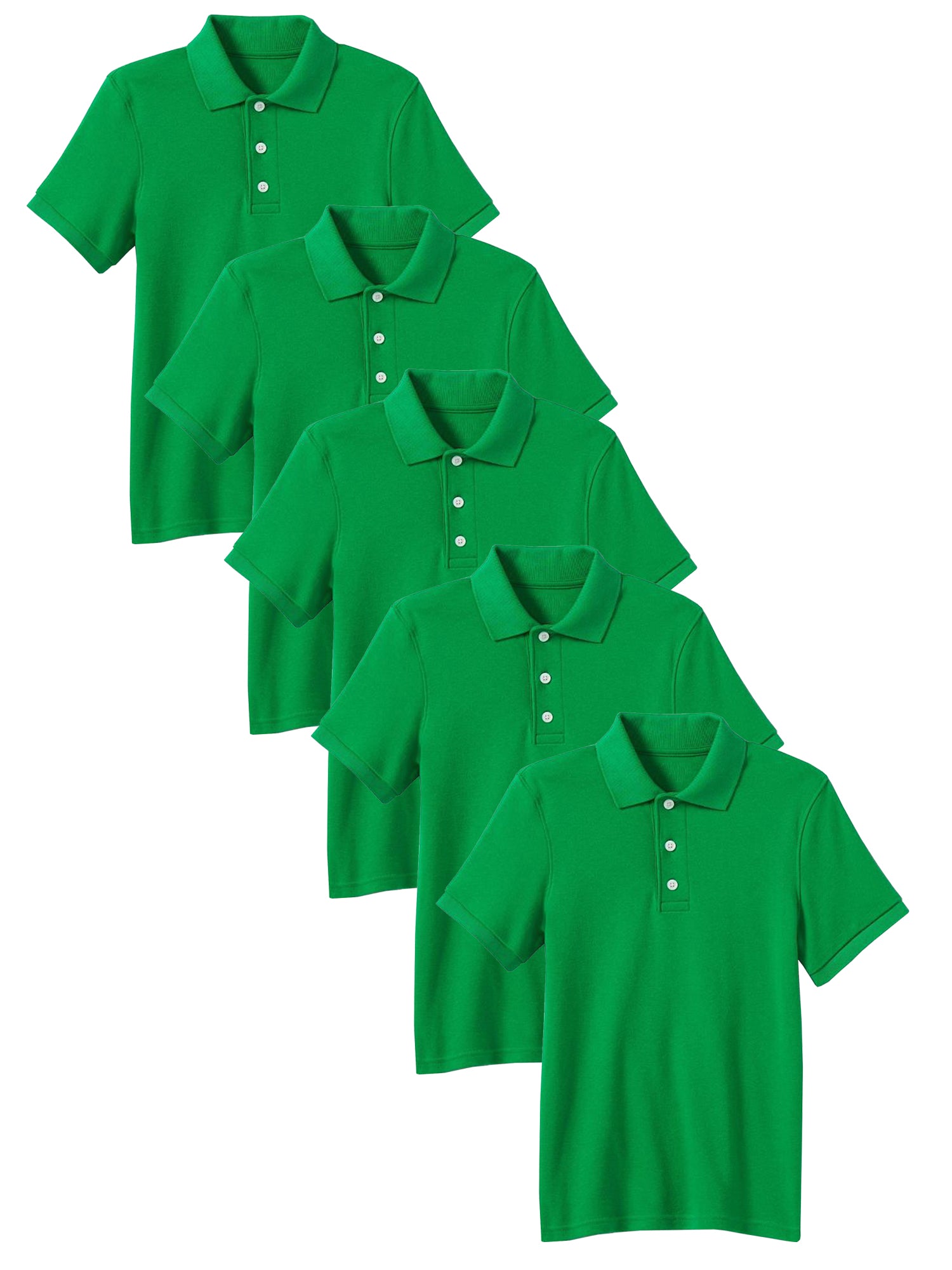 Boy's (5-PACK) Short Sleeve Polo Shirt (Sizes 8-20) - GalaxybyHarvic