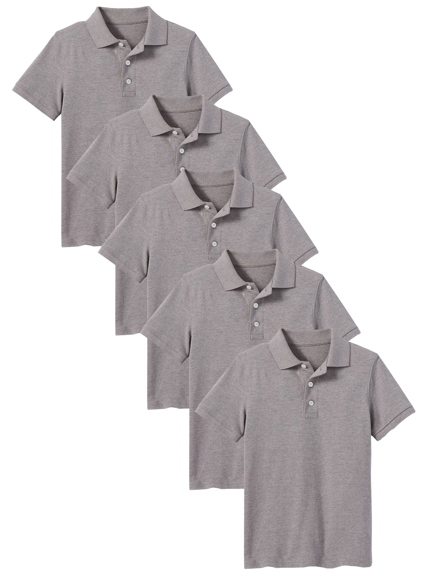 5-Pack School Uniform Tagless Polo Tshirt for Little Boys & Big Boys - GalaxybyHarvic