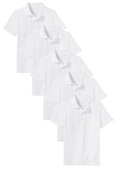 Young Boy's (5-PACK) Short Sleeve Polo Shirt (Sizes 4-7) - GalaxybyHarvic
