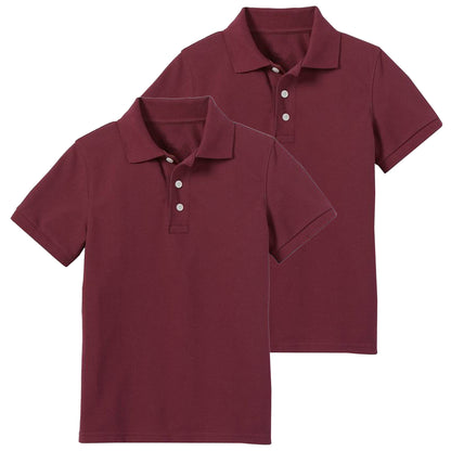 2-Pack School Uniform Tagless Polo Tshirt for Little Boys & Big Boys