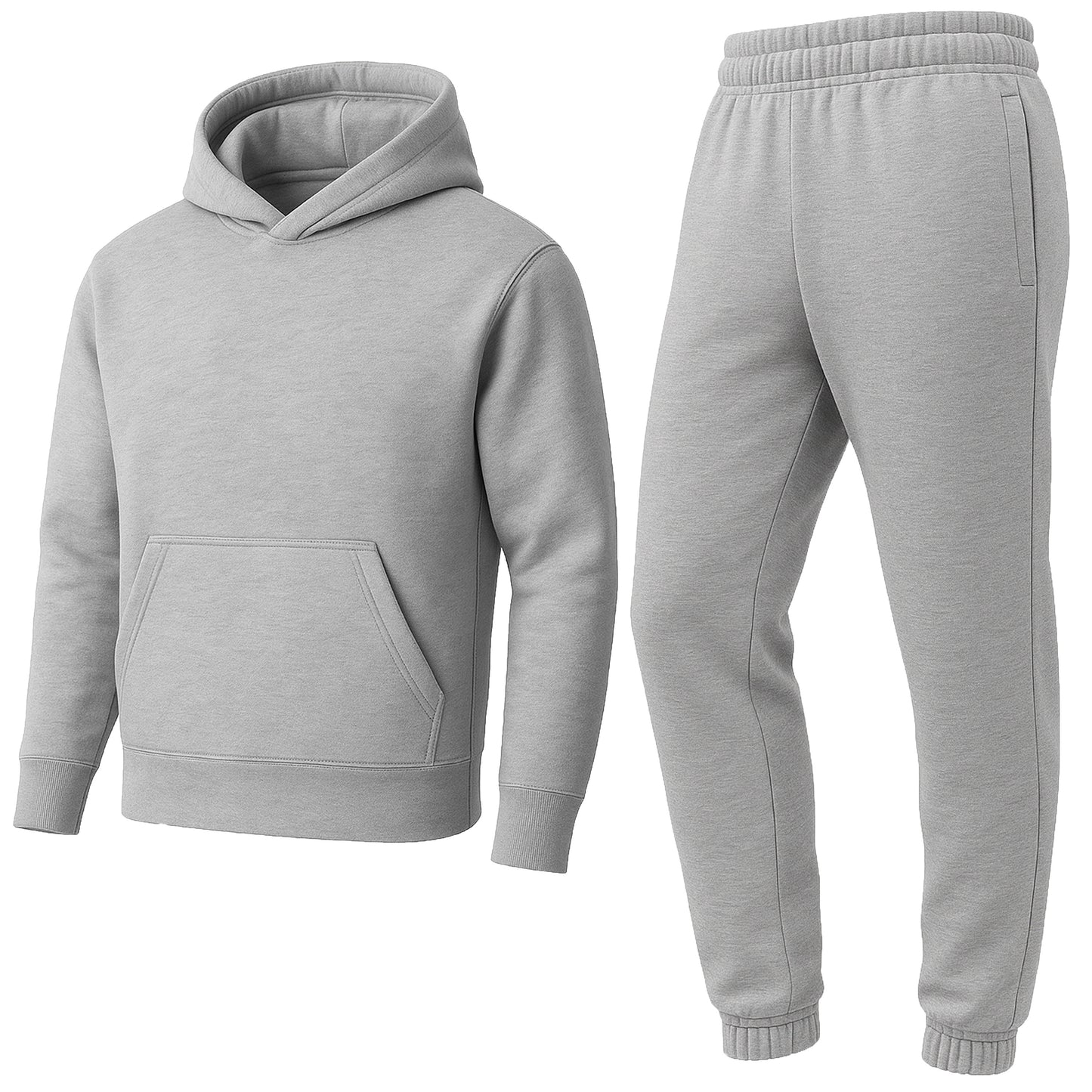 Men’s Heavyweight Soft Fleece Cotton Blend Pullover Hoodie & Sweatpants Jogging Set (S-2XL)