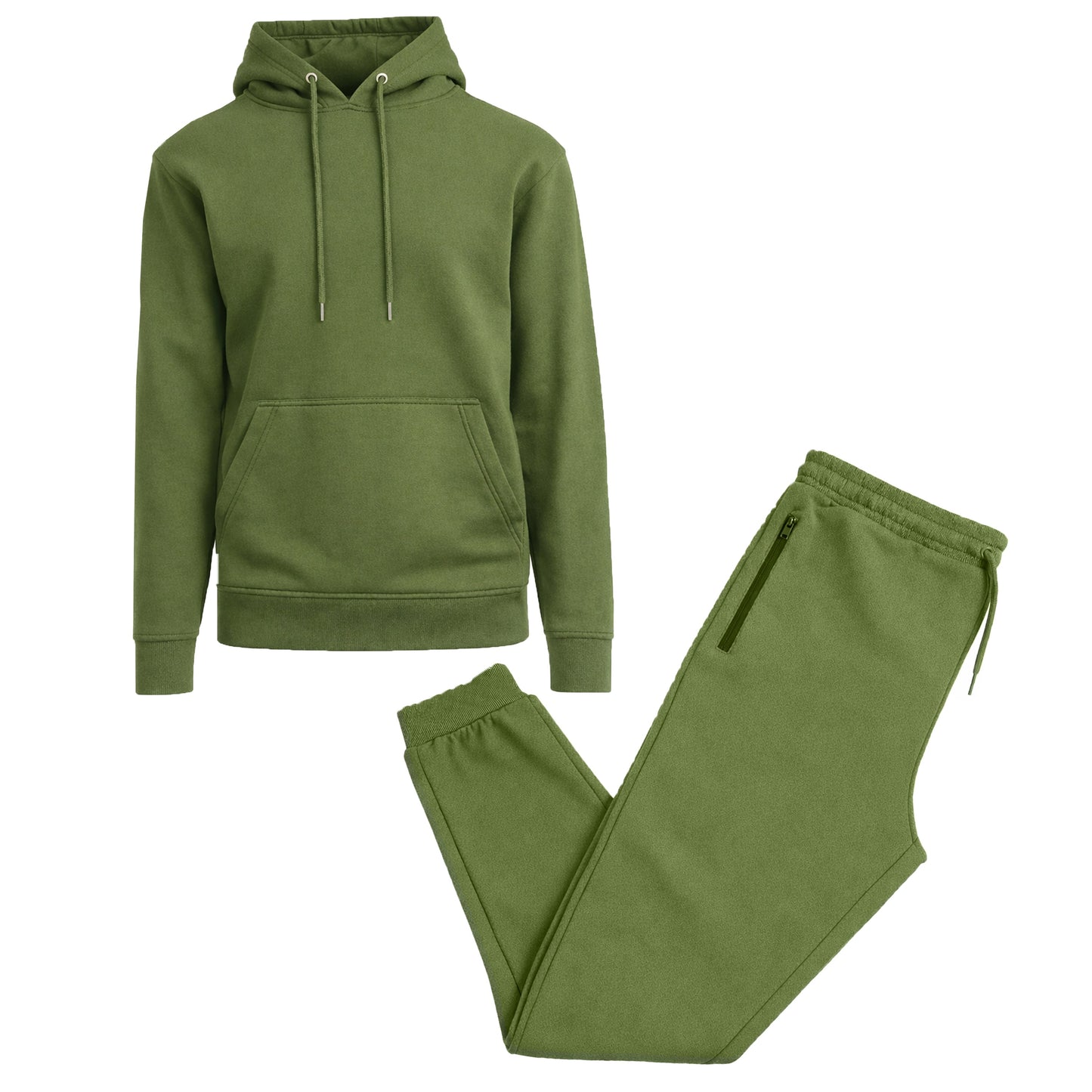 Men’s Soft Fleece Cotton Blend Pullover Hoodie & Sweatpants Jogging Set
