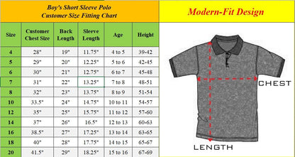 5-Pack School Uniform Tagless Polo Tshirt for Little Boys & Big Boys