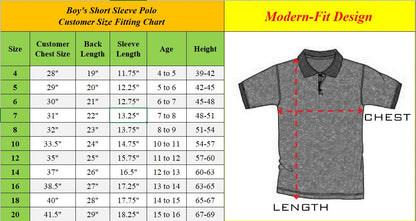 Young Boy's Short Sleeve Polo Shirt (Sizes 4-7) - GalaxybyHarvic