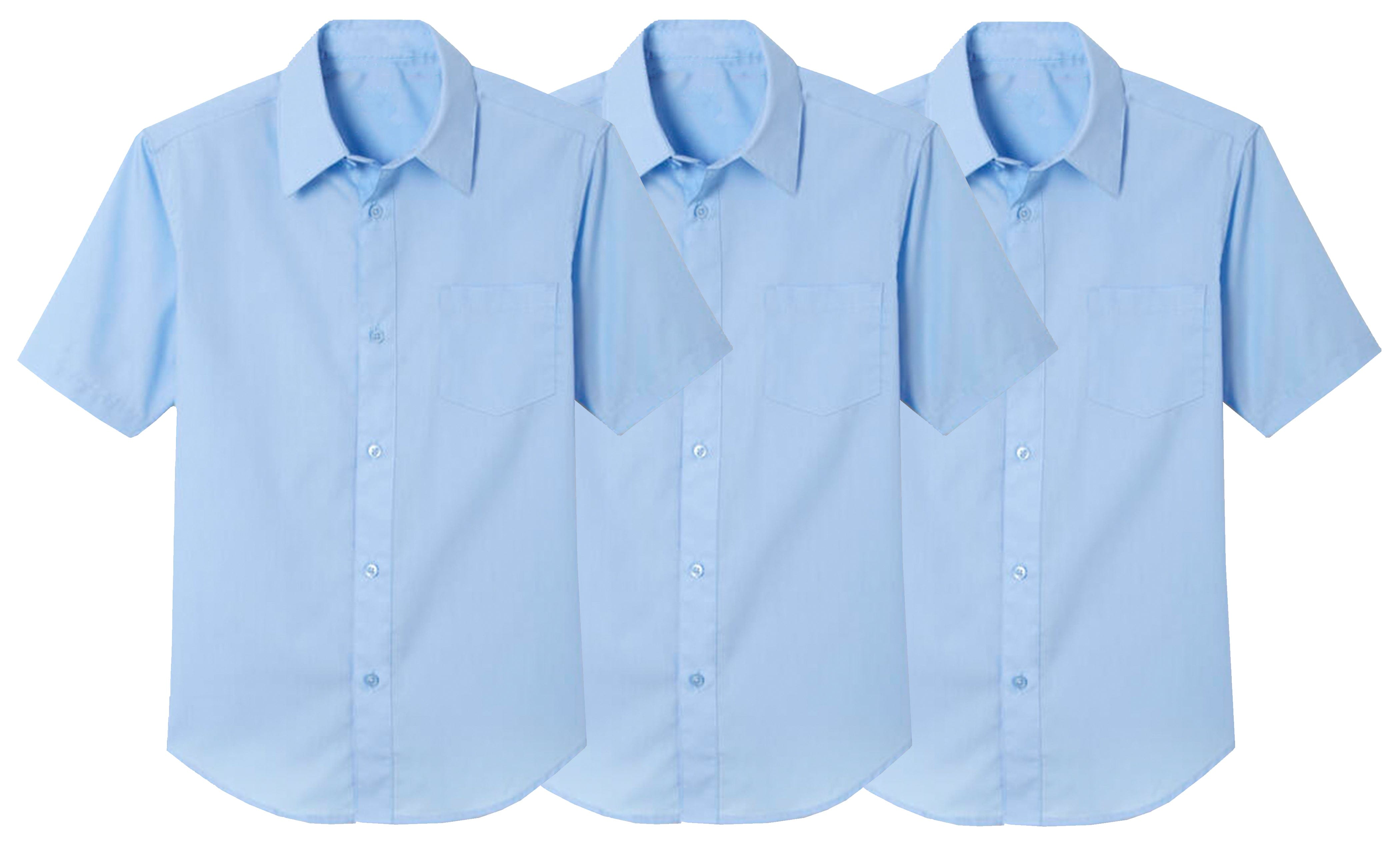 3-Pack Boys Short Sleeve Casual Dress School Uniform Shirts (Big Boys, –  GalaxybyHarvic