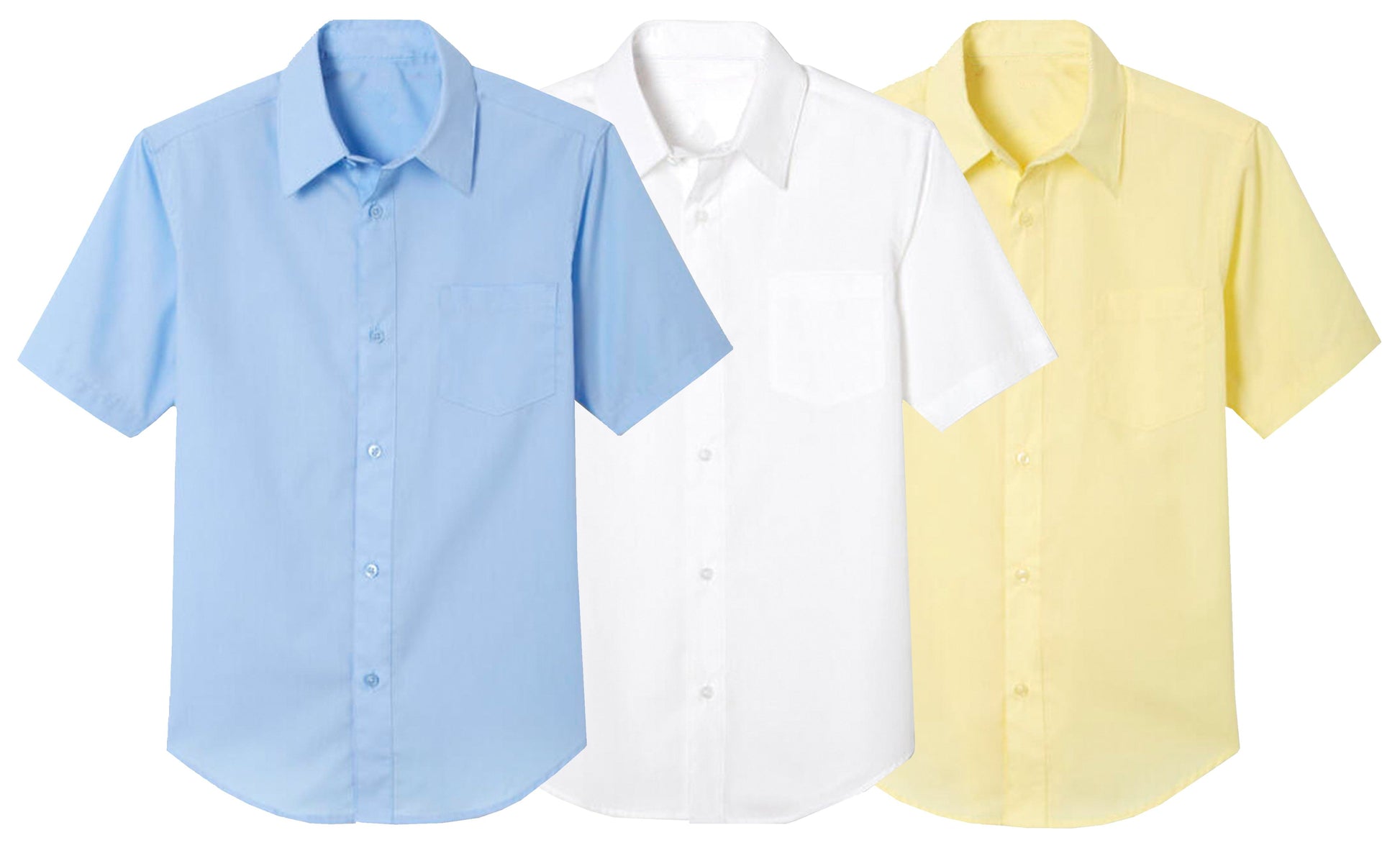3-Pack Boys Short Sleeve Casual Dress School Uniform Shirts (Big Boys, Little Boys) - GalaxybyHarvic