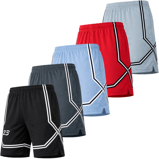 Men's 5-Pack Lightweight Breathable Moisture Wicking Mesh Shorts - GalaxybyHarvic