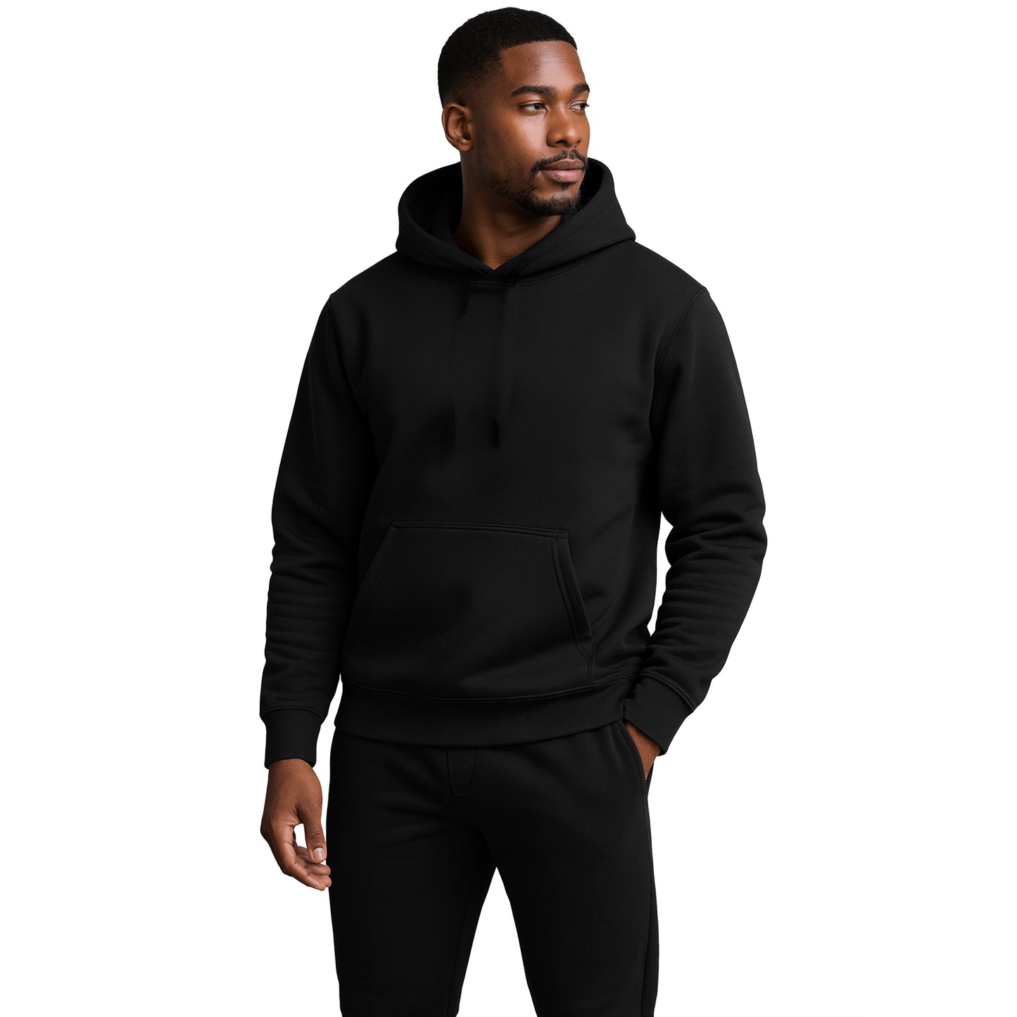 Men’s Heavyweight Soft Fleece Cotton Blend Pullover Hoodie & Sweatpants Jogging Set (S-2XL)