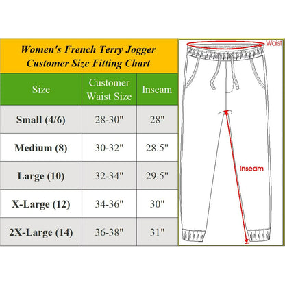 Pantalones deportivos estilo jogger de rizo francés para mujer