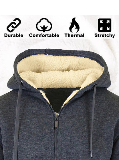 Mens Regular Fit Heavyweight Sherpa Fleece Lined Hoodie (S-2XL) - GalaxybyHarvic