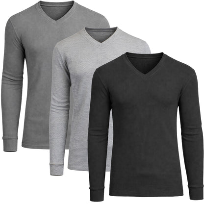 3-Pack Men's Long Sleeve Thermal Shirts (S-5XL)