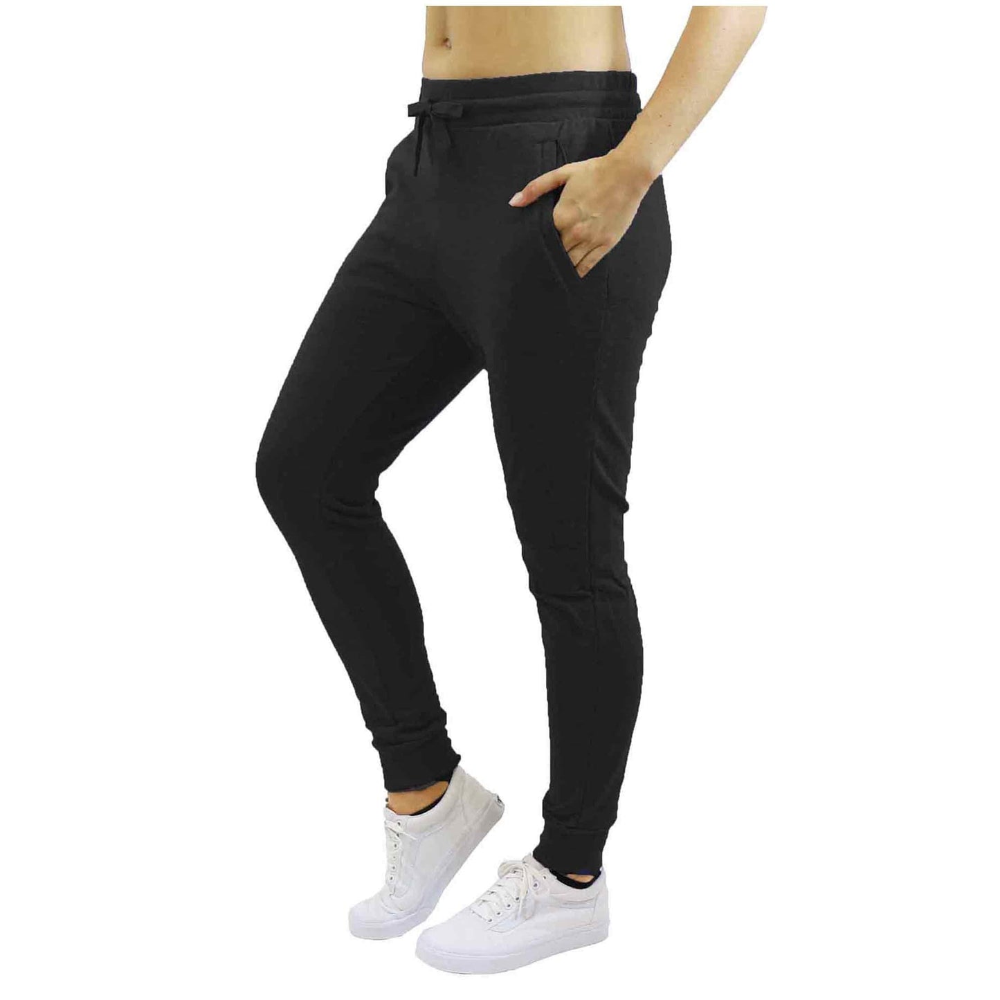 GBH Pantalones deportivos de forro polar para mujer con bolsillos con cremallera - SLIM FIT