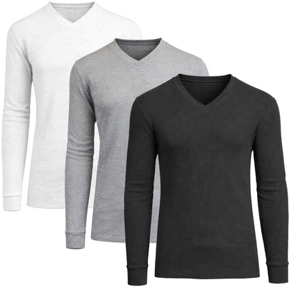 3-Pack Men's Long Sleeve Thermal Shirts (S-5XL)