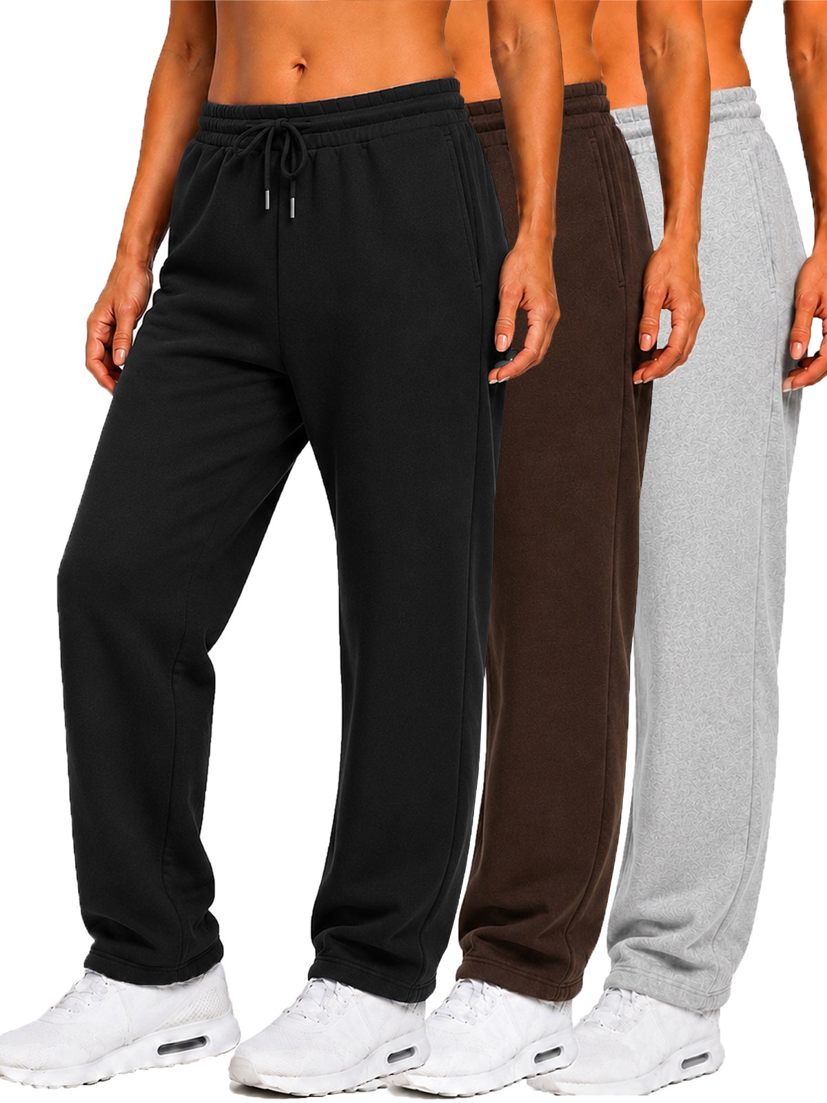 3-Pack Women's Loose Fit Fleece Jogger Sweatpants (S-3XL) - GalaxybyHarvic