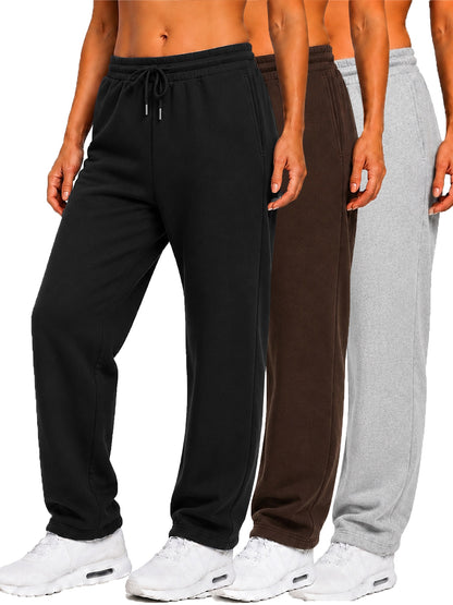 3-Pack Women's Loose Fit Fleece Jogger Sweatpants (S-3XL) - GalaxybyHarvic