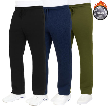3-Pack Mens Slim Fit Fleece Jogger Sweatpants (S-2XL)