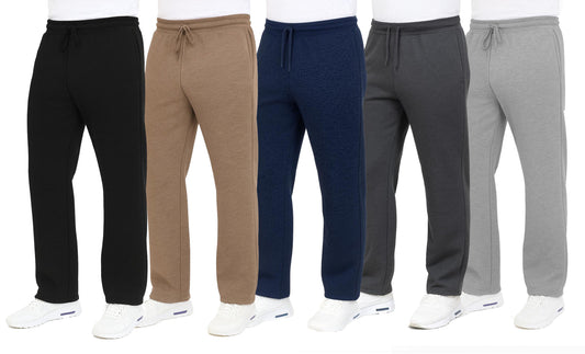 3-Pack Mens Slim Fit Fleece Jogger Sweatpants (S-2XL)
