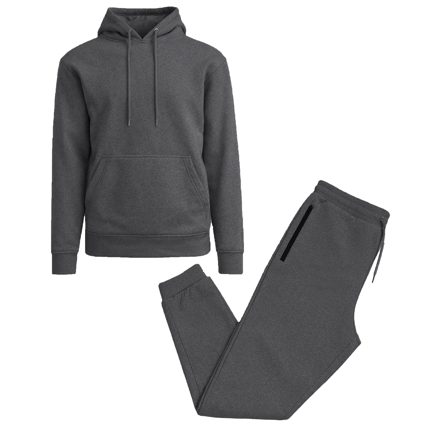 Men’s Soft Fleece Cotton Blend Pullover Hoodie & Sweatpants Jogging Set