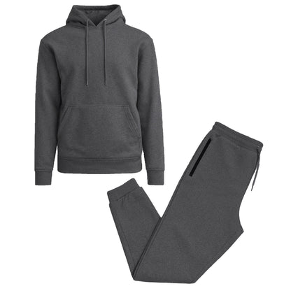Men’s Soft Fleece Cotton Blend Pullover Hoodie & Sweatpants Jogging Set
